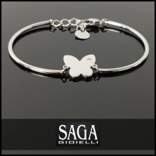 SAGA GIOIELLI® BRACCIALE DONNA ACCIAIO FARFALLA CUORE STELLA