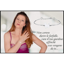 SAGA GIOIELLI® BRACCIALE DONNA ACCIAIO FARFALLA CUORE STELLA