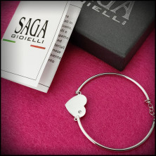 SAGA GIOIELLI® BRACCIALE DONNA ACCIAIO FARFALLA CUORE STELLA