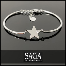 SAGA GIOIELLI® BRACCIALE DONNA ACCIAIO FARFALLA CUORE STELLA