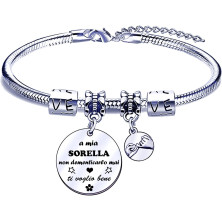 POIUYTRE Regali Natale Sorella Regalo Bracciale Sorella Braccialetto Sorella Donna Regalo per Sorella Regali Bracciali Sorelle