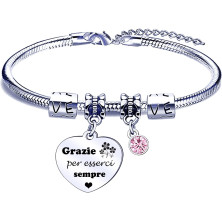 POIUYTRE Regali Natale Sorella Regalo Bracciale Sorella Braccialetto Sorella Donna Regalo per Sorella Regali Bracciali Sorelle