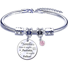 POIUYTRE Regali Natale Sorella Regalo Bracciale Sorella Braccialetto Sorella Donna Regalo per Sorella Regali Bracciali Sorelle