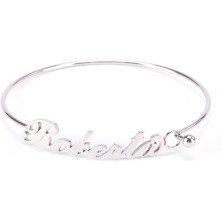 Colours & Beauty - Bracciale Donna Acciaio Inossidabile Con Nome | Bracciale A Manetta Con Nome Personalizzato | Gioielli Con