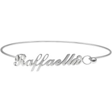 Colours & Beauty - Bracciale Donna Acciaio Inossidabile Con Nome | Bracciale A Manetta Con Nome Personalizzato | Gioielli Con