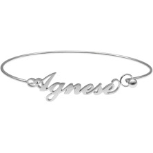 Colours & Beauty - Bracciale Donna Acciaio Inossidabile Con Nome | Bracciale A Manetta Con Nome Personalizzato | Gioielli Con