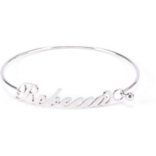 Colours & Beauty - Bracciale Donna Acciaio Inossidabile Con Nome | Bracciale A Manetta Con Nome Personalizzato | Gioielli Con