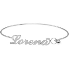 Colours & Beauty - Bracciale Donna Acciaio Inossidabile Con Nome | Bracciale A Manetta Con Nome Personalizzato | Gioielli Con