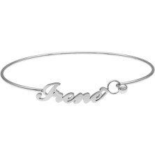 Colours & Beauty - Bracciale Donna Acciaio Inossidabile Con Nome | Bracciale A Manetta Con Nome Personalizzato | Gioielli Con