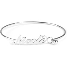 Colours & Beauty - Bracciale Donna Acciaio Inossidabile Con Nome | Bracciale A Manetta Con Nome Personalizzato | Gioielli Con