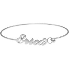 Colours & Beauty - Bracciale Donna Acciaio Inossidabile Con Nome | Bracciale A Manetta Con Nome Personalizzato | Gioielli Con