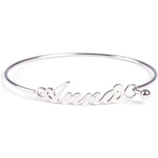 Colours & Beauty - Bracciale Donna Acciaio Inossidabile Con Nome | Bracciale A Manetta Con Nome Personalizzato | Gioielli Con