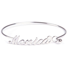 Colours & Beauty - Bracciale Donna Acciaio Inossidabile Con Nome | Bracciale A Manetta Con Nome Personalizzato | Gioielli Con