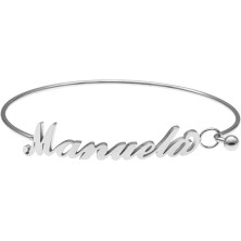 Colours & Beauty - Bracciale Donna Acciaio Inossidabile Con Nome | Bracciale A Manetta Con Nome Personalizzato | Gioielli Con