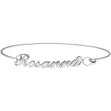 Colours & Beauty - Bracciale Donna Acciaio Inossidabile Con Nome | Bracciale A Manetta Con Nome Personalizzato | Gioielli Con