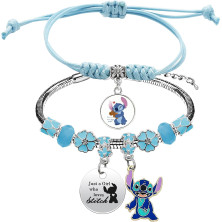 PQKL-party Bracciale Stitch Bambina Bracciale Lilo Stitch Donna Bracciale Bambina on Ciondoli Regalo di Compleanno per la