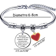 GUOYU Bracciale da Donna con Incisione,Qualunque cosa tu possa fare o sognare di fare, incominciala! L'audacia ha in sè genio,