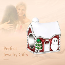 Annmors Christmas Charms Pendente Regalo in vero argento Sterling 925 Anniversario Festa Della San Valentino Regali Festa Della