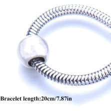 Bracciale da donna LuLiyLdJ, bracciale a catena in acciaio inossidabile con pendenti di perle e cristalli