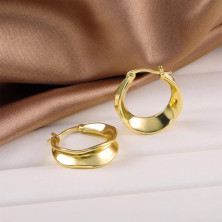 ALEXCRAFT Orecchini Donna Argento 925 a Cerchio Oro Placcato 14K/ Oro Bianco Cerchietti Piccoli con Confezione