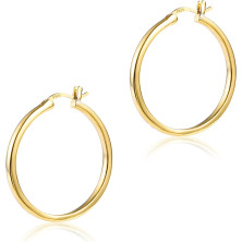 ALEXCRAFT Orecchini Donna Argento 925 a Cerchio Oro Placcato 14K/ Oro Bianco Cerchietti Piccoli con Confezione