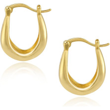 ALEXCRAFT Orecchini Donna Argento 925 a Cerchio Oro Placcato 14K/ Oro Bianco Cerchietti Piccoli con Confezione