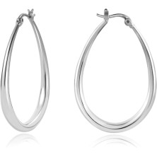 ALEXCRAFT Orecchini Donna Argento 925 a Cerchio Oro Placcato 14K/ Oro Bianco Cerchietti Piccoli con Confezione