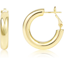 ALEXCRAFT Orecchini Donna Argento 925 a Cerchio Oro Placcato 14K/ Oro Bianco Cerchietti Piccoli con Confezione