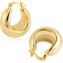 ALEXCRAFT Orecchini Donna Argento 925 Oro 14K Placcato Cerchio Piccoli Chirurgico Regalo Donna Compleanno Gioielli