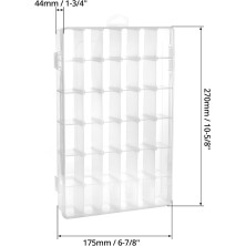 QWORK® 2 pezzi scatola con 36 scomparti, portaoggetti per viti, scatole plastica trasparenti, con divisori regolabili