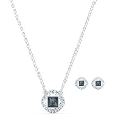 Swarovski Set Swarovski Angelic Square, grigio, placcato rodio, Esclusivi Amazon