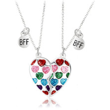 SCJJZ collane bff,collana amicizia,collane per migliori amiche,collana bambina,Buoni amici tre fidanzate collana per bambini