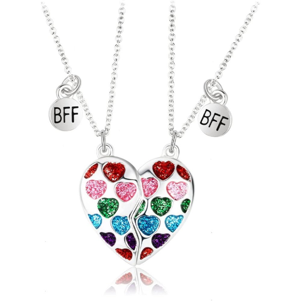 SCJJZ collane bff,collana amicizia,collane per migliori amiche,collana bambina,Buoni amici tre fidanzate collana per bambini