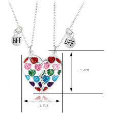 SCJJZ collane bff,collana amicizia,collane per migliori amiche,collana bambina,Buoni amici tre fidanzate collana per bambini