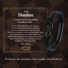 VGWON Bracciale doppio in pelle da uomo ES