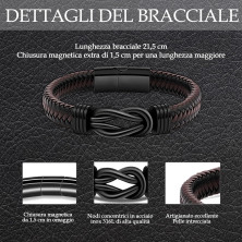 VGWON Regalo San Valentino per Lui Idee Regalo Al mio Uomo Bracciale in Pelle Uomo Ti Amo Regalo Compleanno Uomo Regalo Marito