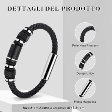 QianSiLi Bracciale Uomo Papà, Idee Regalo Papà Natale/Festa del Papà/Compleanno, Regali Papa/Padre/Padrino Natale da Parte di