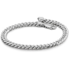 Dankadi Bracciale cubano sottile largo 3 mm 4 mm in argento Sterling 925, catena cubana, maglia fine Rock Punk Hip Pop Miami,