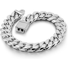 Dankadi Bracciale cubano massiccio larghezza 12 mm in 925 argento da uomo 7 "-10" catena a maglia cubana grande gourmet maglie