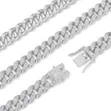 XUJLRL Bracciale Uomo Braccialetto Catena in Acciaio Inox Argento Regali di Gioielli per Uomo(20CM)