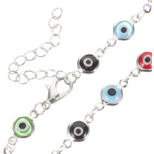 USHOBE Regalo Evil Eye Glücks amuleto regolabile per proteggere donne adolescenti ragazze ragazzi famiglia amici bracciale,