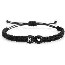 Bracciali con Iniziali, Bracciale con Nome, Bracciale Iniziale A-Z per Donna Uomo, Bracciale Personalizzato