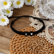 Bracciali con Iniziali, Bracciale con Nome, Bracciale Iniziale A-Z per Donna Uomo, Bracciale Personalizzato