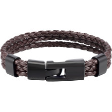 CyxenNova Bracciale Uomo Pelle Idee Regalo Uomo Fidanzato Lui Compleanno Accessori Uomo Braccialetto A Più Strati Gioielli Uomo