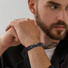 CyxenNova Bracciale Uomo Pelle Idee Regalo Uomo Fidanzato Lui Compleanno Accessori Uomo Braccialetto A Più Strati Gioielli Uomo