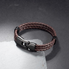 CyxenNova Bracciale Uomo Pelle Idee Regalo Uomo Fidanzato Lui Compleanno Accessori Uomo Braccialetto A Più Strati Gioielli Uomo