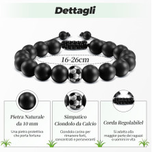 CheersLife Regali Ragazzo Bracciale Ragazzo Braccialetto di Calcio Bracciale Figlio Regalo Uomo Compleanno Natale per Ragazzo