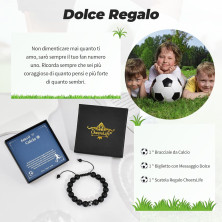 CheersLife Regali Ragazzo Bracciale Ragazzo Braccialetto di Calcio Bracciale Figlio Regalo Uomo Compleanno Natale per Ragazzo