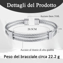 FANCIBAND Al Mio Uomo-Bracciale Uomo Acciaio Inox Doppio, Personalizzato Bracciale Uomo Portafortuna Regalo per Lui, Marito