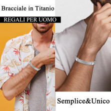 FANCIBAND Al Mio Uomo-Bracciale Uomo Acciaio Inox Doppio, Personalizzato Bracciale Uomo Portafortuna Regalo per Lui, Marito